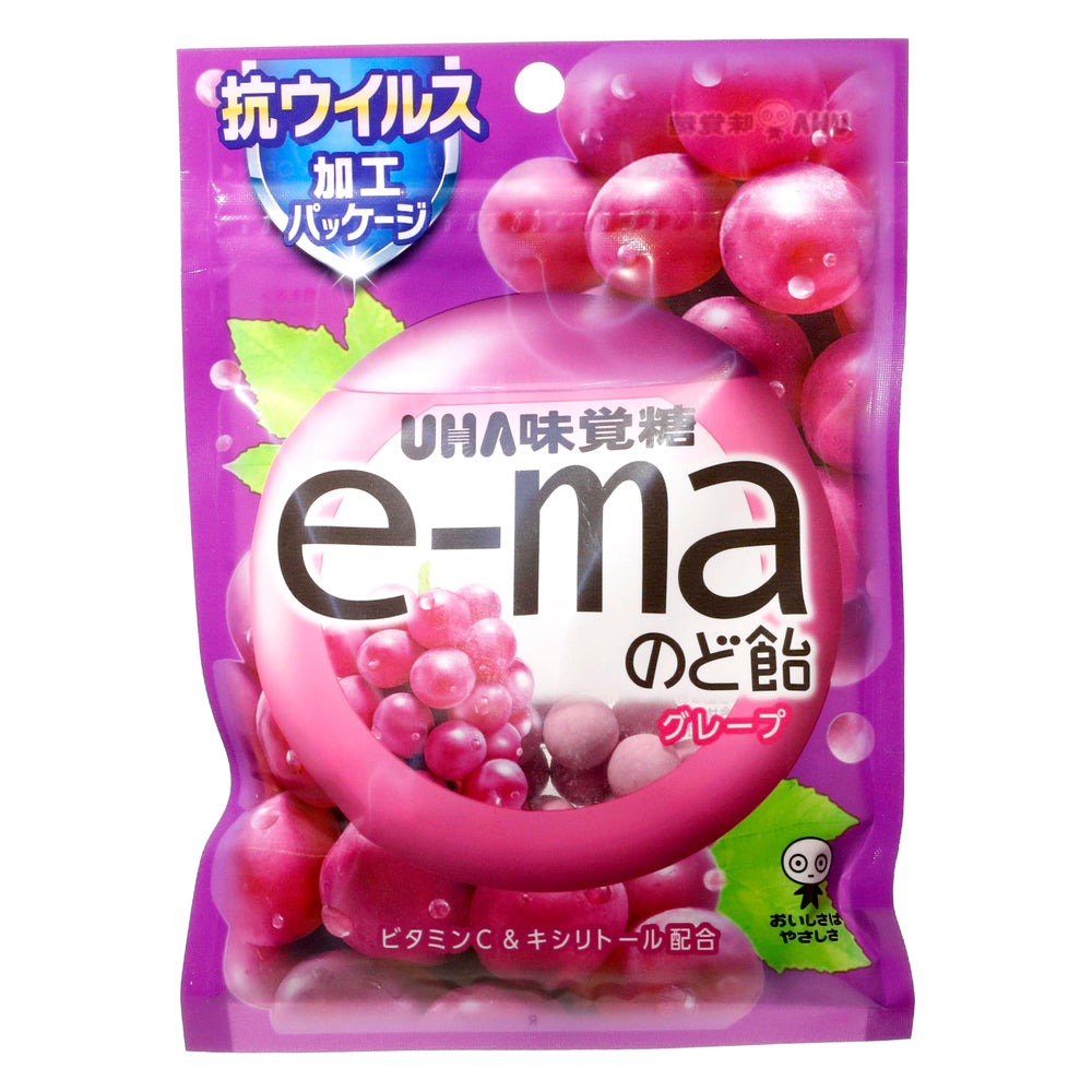 UHA味覚糖 イーマのど飴袋 搾り感グレープ 50g