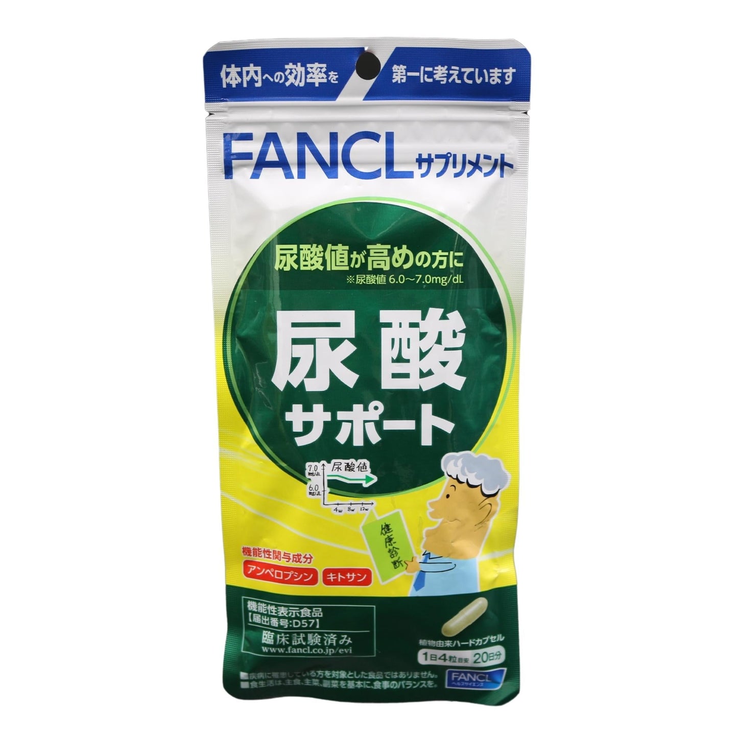 ファンケル 尿酸サポート20日分 80粒