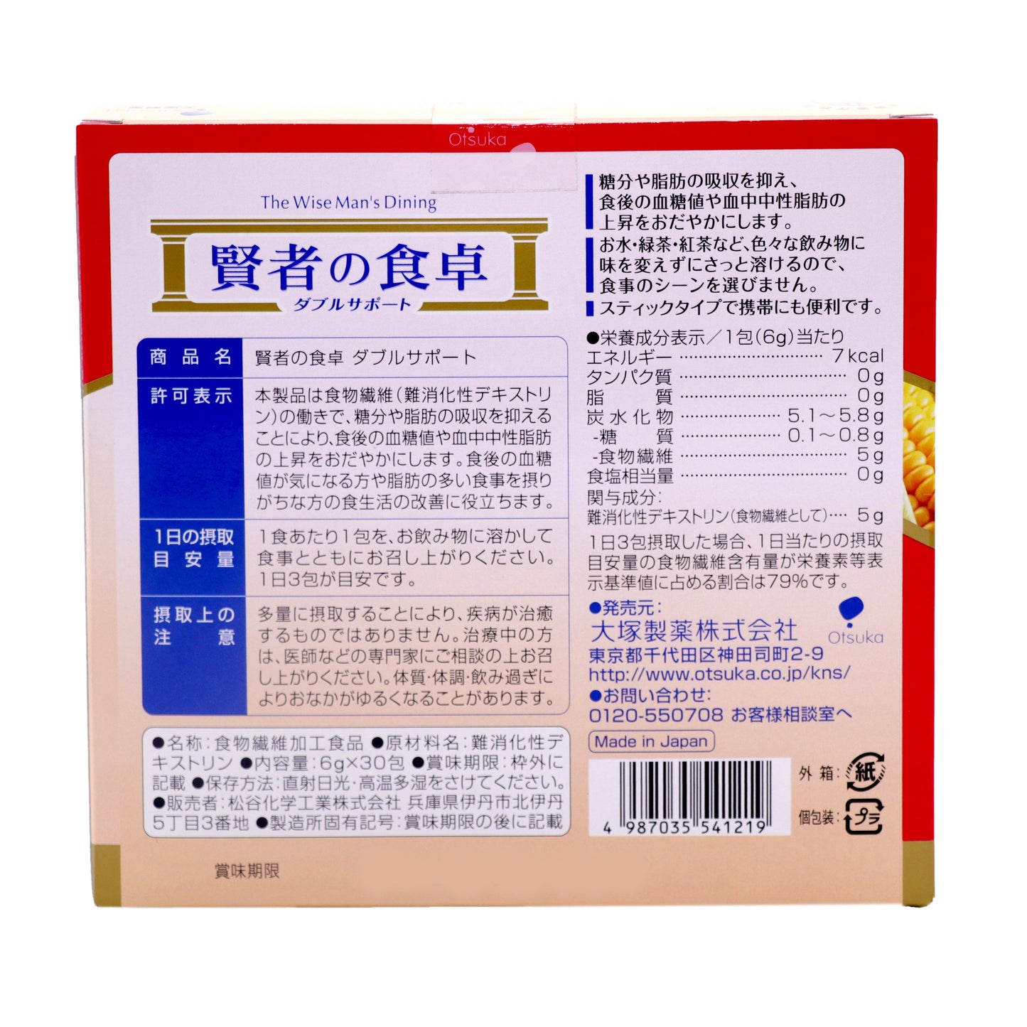 糖分や脂肪の吸収を抑える 食物繊維(難消化性デキストリン)の働きで食後の血糖値・中性脂肪の上昇をおだやかにします