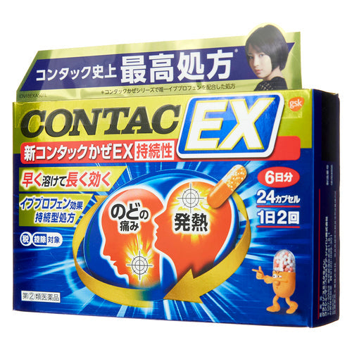 【指定第②類医薬品】グラクソ・スミスクライン株式会社 新コンタックかぜEX持続性(24カプセル)